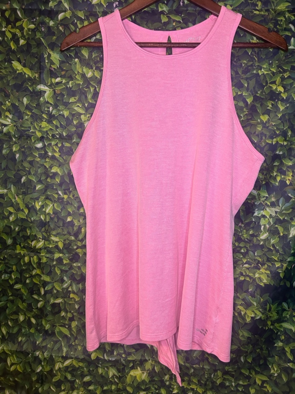 bcg Pink Sleeveless Open Back Tank Top